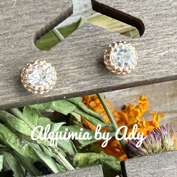 Alquimia Gold  Pavé Earrings - Picture 1 of 1